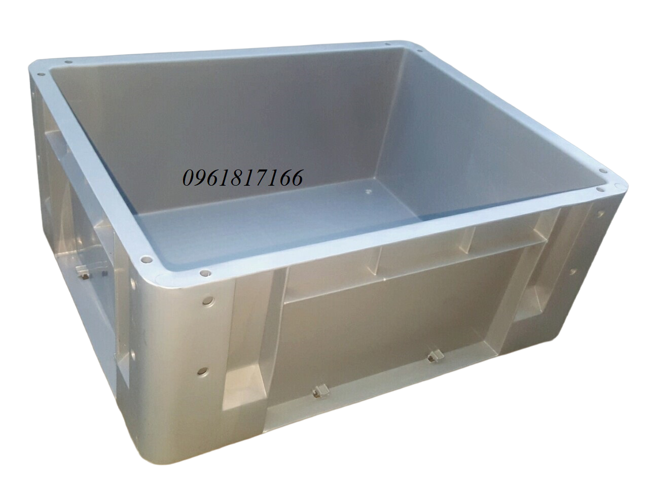Thùng Nhựa Đặc HA001 (480 x 380 x 200 mm) - Sóng Nhựa Bít